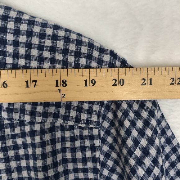 UNTUCKIT 100% Linen Shirt Men's XXL Blue Gingham Check Short Sleeve Button Up EC - Picture 9 of 10